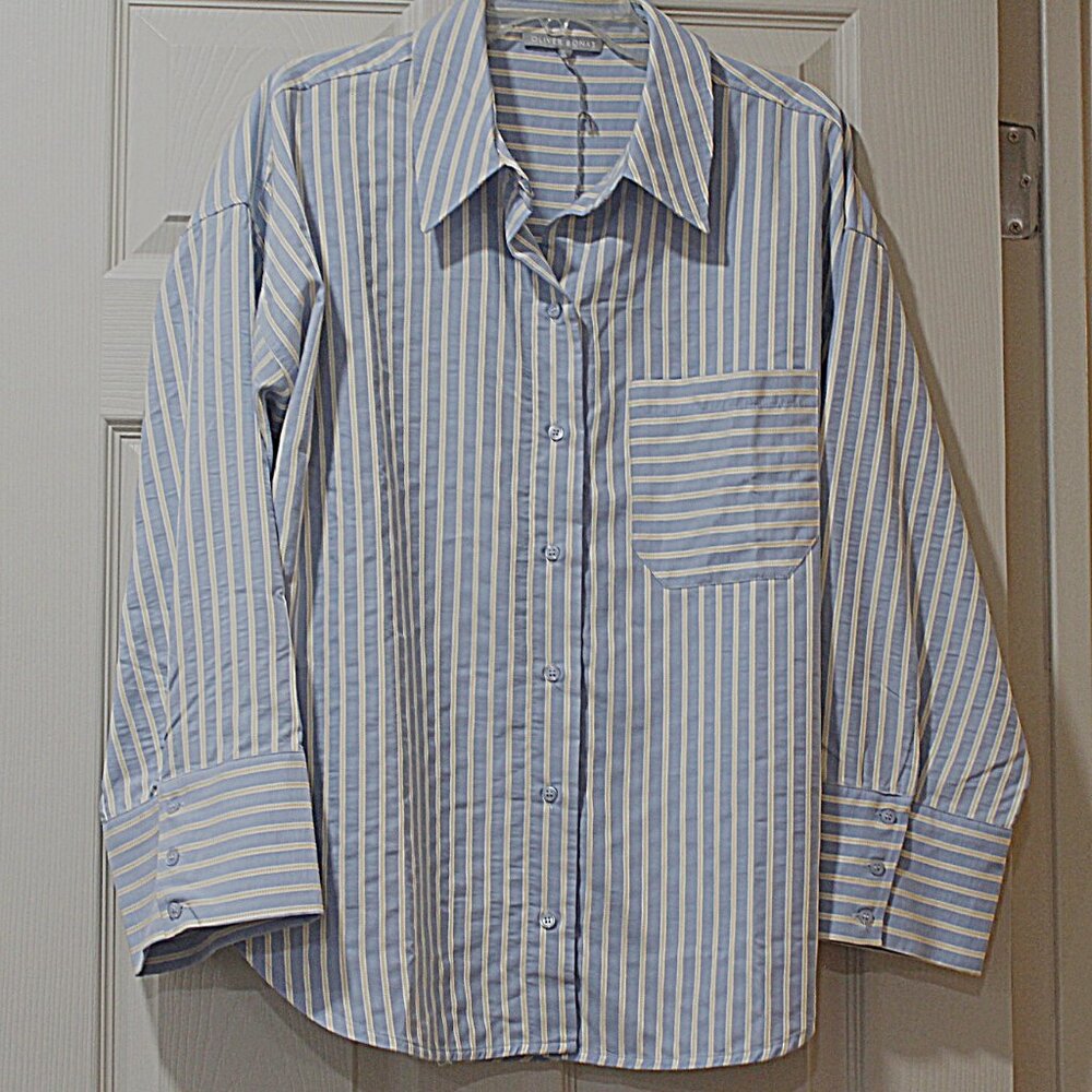 Oliver Bonas Cotton Oversized Shirt NWOT, Sz 14